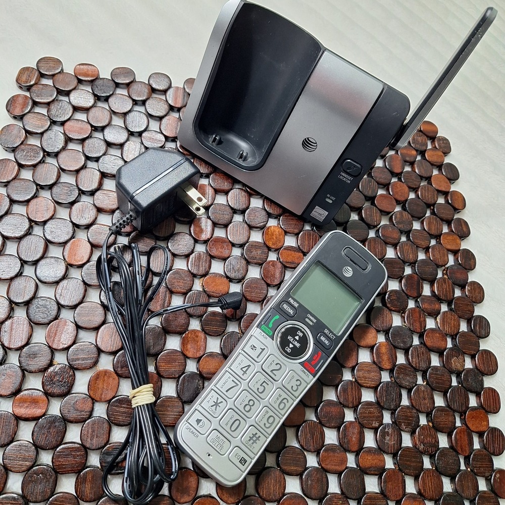 AT&T Cordless Phone Answering handset Black Silver Caller ID HD Audio CL81214